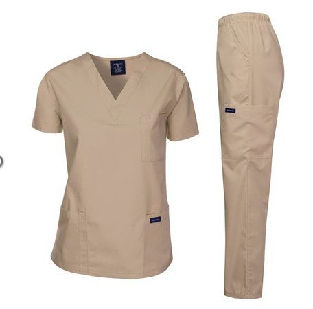 khaki Nurse Scrubs Uniform