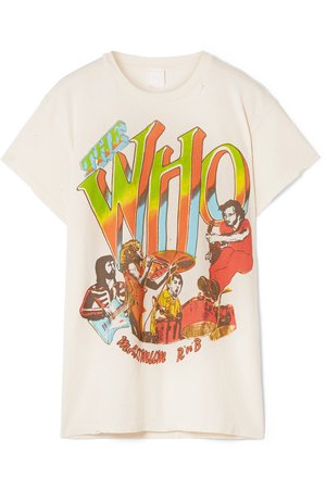 MadeWorn | The Who distressed printed cotton-jersey T-shirt | NET-A-PORTER.COM