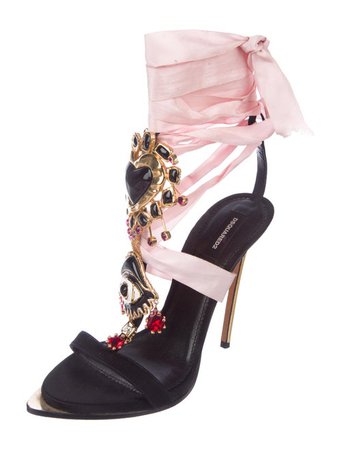 Dsquared² Satin Wrap-Around Sandals - Shoes - DSQ33084 | The RealReal