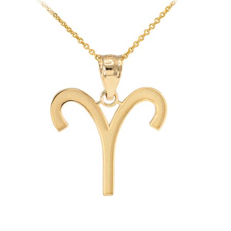 gold aries necklace