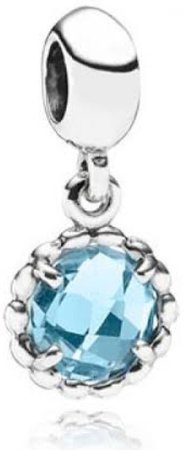 pandora blue crystal charm