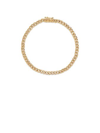 STONE AND STRAND Diamond Accent Chunky Chain Bracelet in Gold & Diamond | FWRD