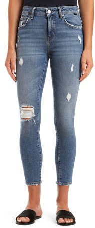 Tess High Waist Ripped Ankle Skinny Jeans