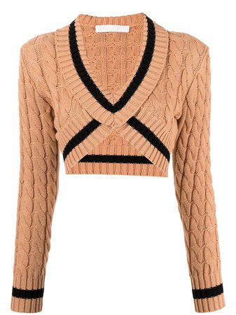Dion Lee cropped cable-knit jumper - FARFETCH