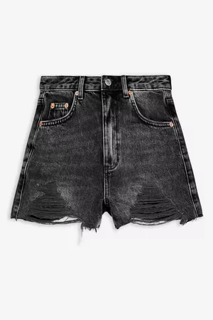 Denim Mom Shorts with Rips | Topshop