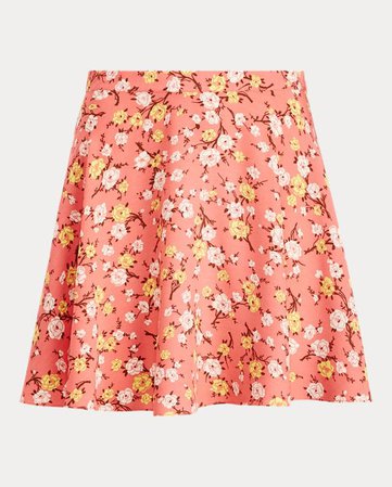 Floral Flared Miniskirt