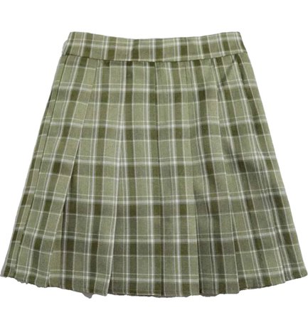 Zip side green plaid skirt ✨🌱🍃