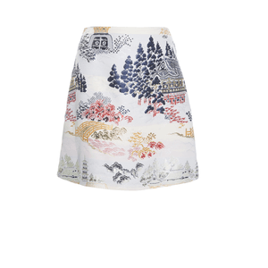 Silk Jacquard Mini Skirt