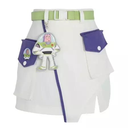 Devil Inspired Toy Story Buzz Lightyear White Skirt Cargo Pockets