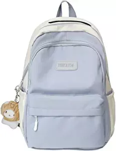 Amazon.com | Backpack kawaii aesthetic cute back to school bag girls boys middle school student large capacity junior high schoolbag (Blue) | Kids' Backpacks