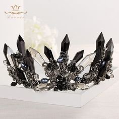 black floral tiara