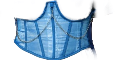 blue corset