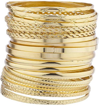 Amazon.com: gold bangles - Prime Eligible