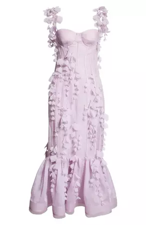 Zimmermann Petals Linen & Silk Corset Gown | Nordstrom