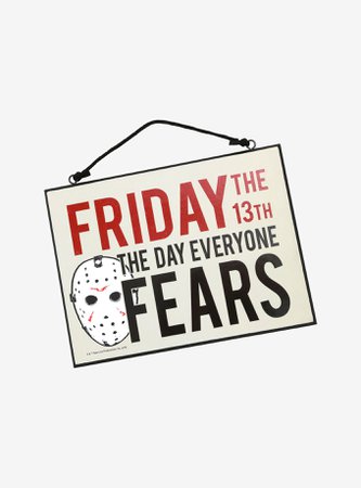 Friday The 13th Reversible Door Sign