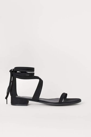Sandals with Straps - Black
