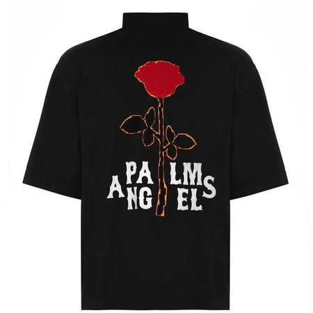 PALM ANGELS Large Rose T Shirt | Flannels