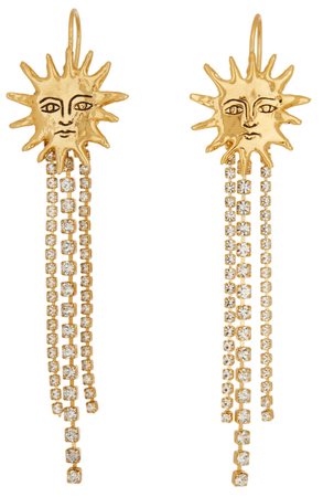 gold sun earrings