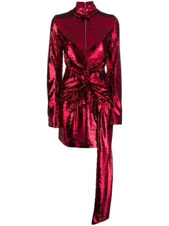 Red 16Arlington Catherine Sequin Mini Dress | Farfetch.com