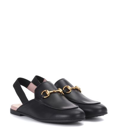 Gucci Kids - Princetown leather slippers | Mytheresa
