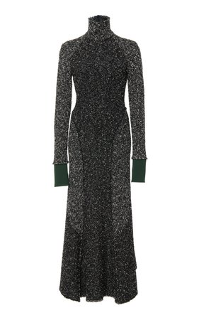 Melange Knit Long Sleeve Midi Dress by Victoria Beckham | Moda Operandi