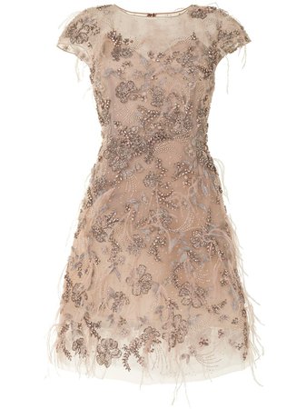 Shop pink Marchesa embellished cocktail mini dress with Afterpay - Farfetch Australia