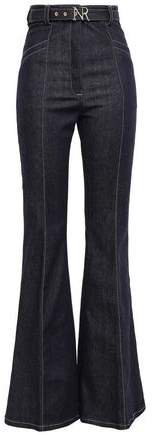 Belted High-rise Flared Jeans