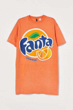 T-shirt Dress - Orange