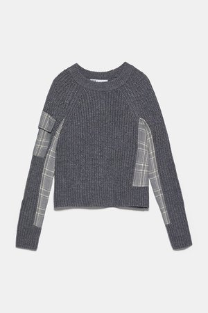 PATCHWORK SWEATER - BEST SELLERS-WOMAN | ZARA United States grey