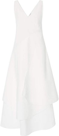 Petal Crepe Midi Dress
