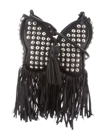 Sonia Rykiel Embellished Leather Crossbody Bag - Handbags - SON30761 | The RealReal