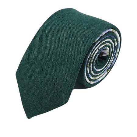 EMERALD Green Tie, Vintage Floral Necktie, Skinny Men's Tie