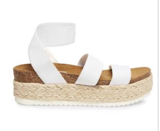 kimmy white sandals by Steven madden