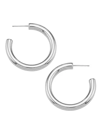 JENNIFER FISHER Michelle Rhodium-Plated Mini Hoop Earrings