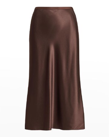 Polo Ralph Lauren Fluid Satin Midi Skirt