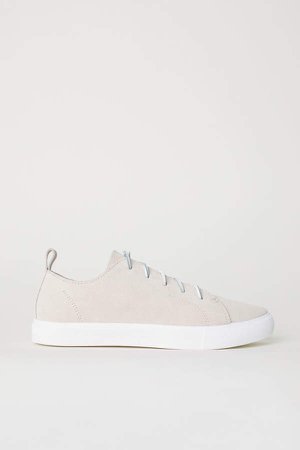 Suede Sneakers - White