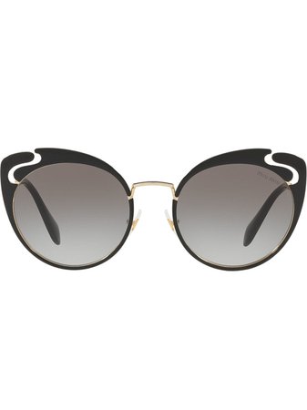 Miu Miu Eyewear Noir Sunglasses - Farfetch