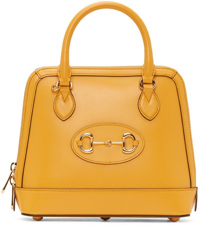 Gucci, Yellow 'Gucci 1955' Horsebit Top Handle Bag