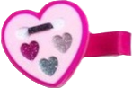 heart shaped makeup pallet hair clip