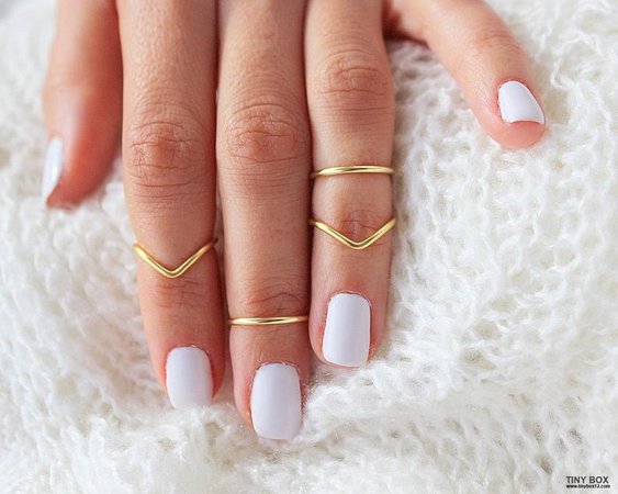 4 Gold Knuckle Ring Set Above the Knuckle Rings Stacking | Etsy