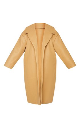 Plus Camel Drop Shoulder Oversized Coat - Plus Size Coats & Jackets - PLT Plus - Shop By.. | PrettyLittleThing USA