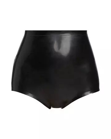 Maison Margiela Latex High-rise Shorts in Black | Lyst