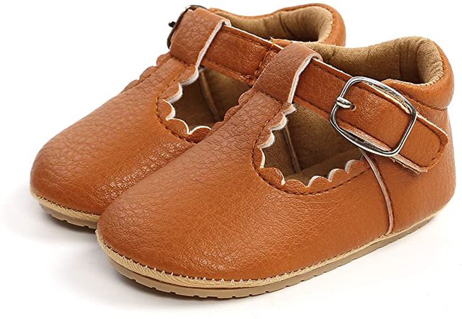 Amazon.com | SOFMUO Baby Boys Girls Lace Up Leather Sneakers Soft Rubber Sole Infant Moccasins Newborn Oxford Loafers Anti-Slip Toddler Wedding Uniform Dress Shoes | Sneakers