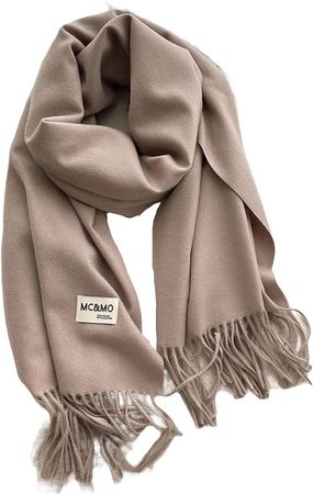 Aufeel Cashmere Feel Scarf For Women Winter Scarves Large Pashmina Shawls and Wraps Plaid Blanket Scarf with Gift Box (Khaki) at Amazon Women’s Clothing store