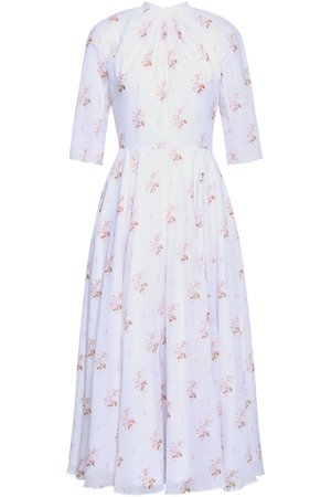 Floral-print cotton midi dress | EMILIA WICKSTEAD | Sale up to 70% off | THE OUTNET