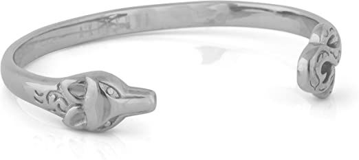 Amazon.com: Akitsune Ferus Bangle | Arm Jewelry Women Men Stainless Steel Bracelet Cuff Bracelet Fox Minimalist Silver 65mm : Clothing, Shoes & Jewelry