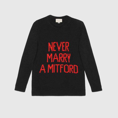 Never Marry a Mitford sweater - Gucci Men's Sweaters & Cardigans 514906X9S261082