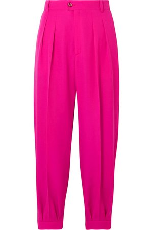 Gucci | Cropped pleated wool tapered pants | NET-A-PORTER.COM