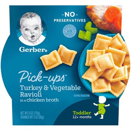 Gerber Pasta Pick-ups, Turkey & Vegetable Ravioli - 6oz : Target