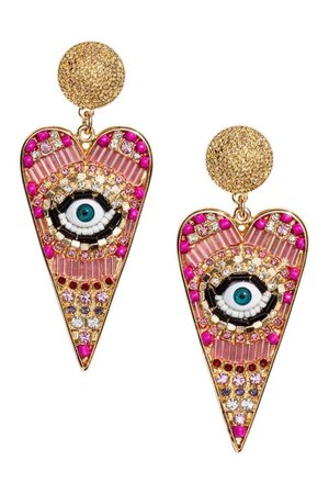 H&M Gold/Pink Earrings